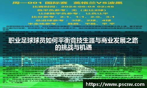 职业足球球员如何平衡竞技生涯与商业发展之路的挑战与机遇