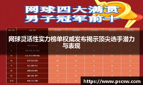 网球灵活性实力榜单权威发布揭示顶尖选手潜力与表现